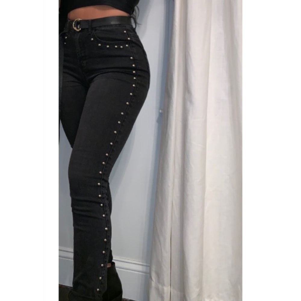 Studded Skinny Jeans